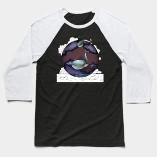 Circled space whales Baseball T-Shirt